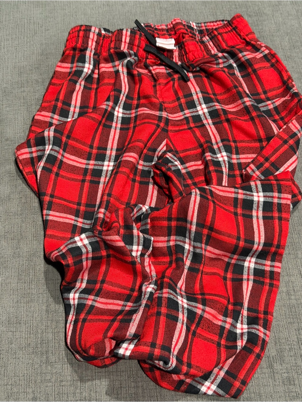 Cat & Jack Red and Black Plaid Kids Pajama Bottoms